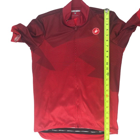 CASTELLI Women's M Cycling Jersey Red Black.  Full Zipper in Front Short Sleeve - Picture 3 of 11